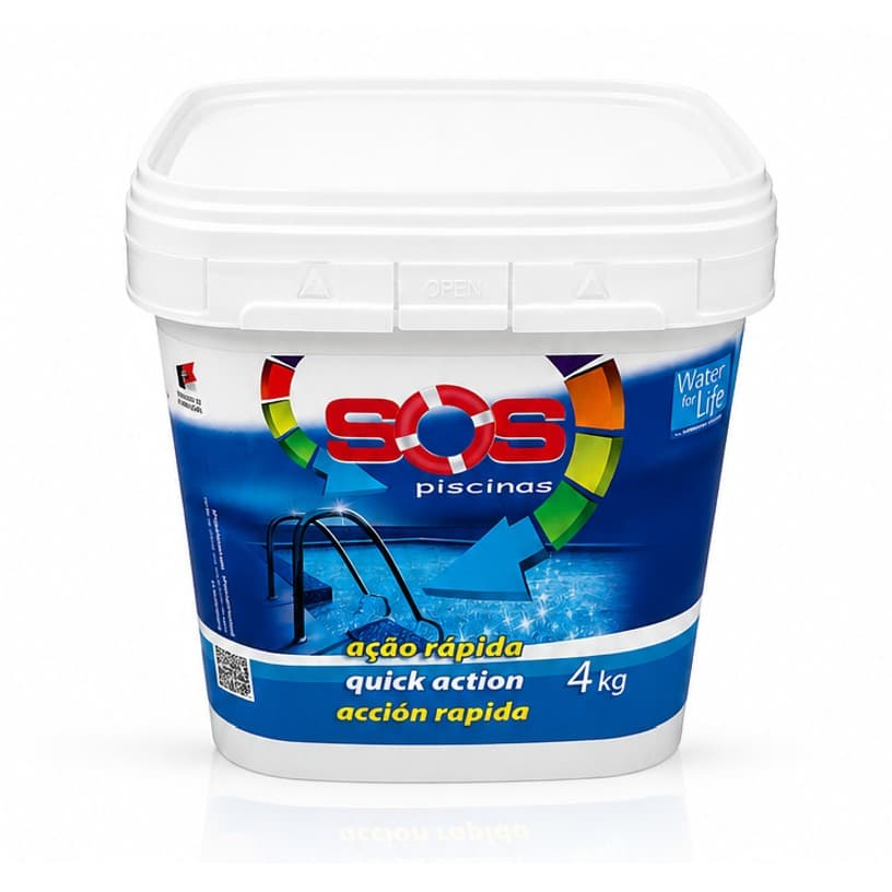 Cloro Shock Ação Rápida Granulado SOS Piscinas 4kg
