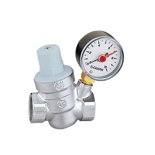 Válvula redutora pressão Caleffi 3/4" FF com manómetro