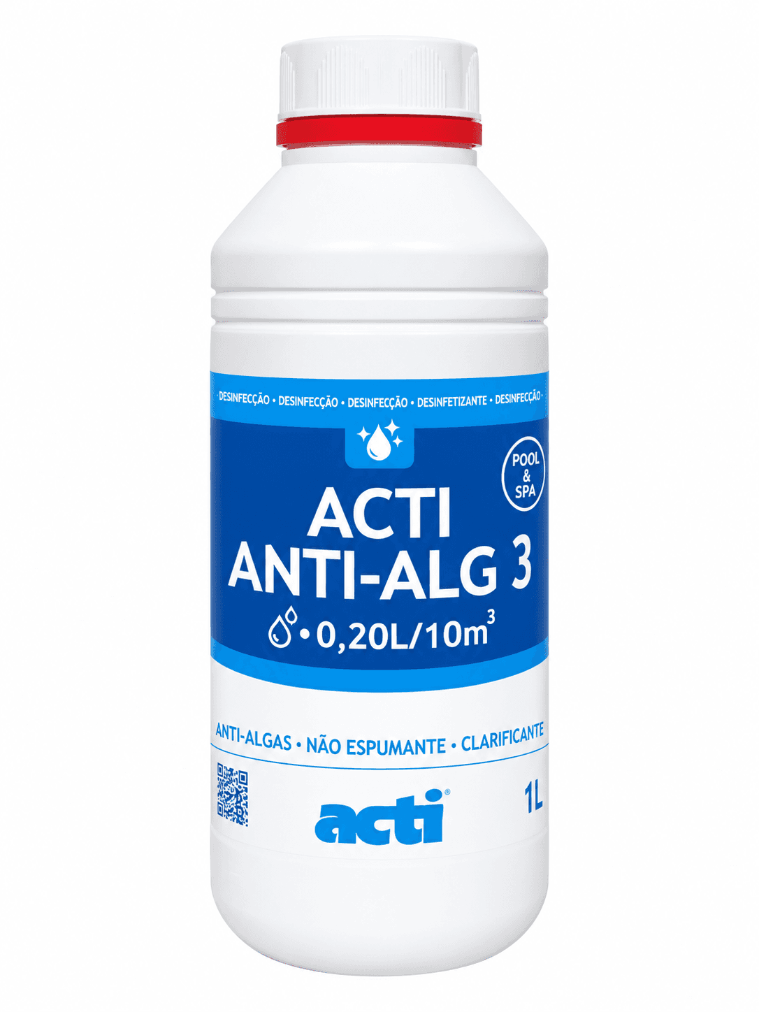 Anti algas 3 ações ACTI - 1L