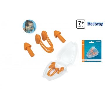 Kit Infantil Tampão para ouvidos e proteção nasal