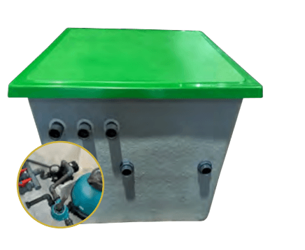 Caseta enterrada:Filtro fkp D.620+bomba 1cv+lig