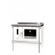 Foto 1: Fog�o com Forno a Lenha Branco Esmaltado Oliveirinha Porta em Vidro 6.8Kw